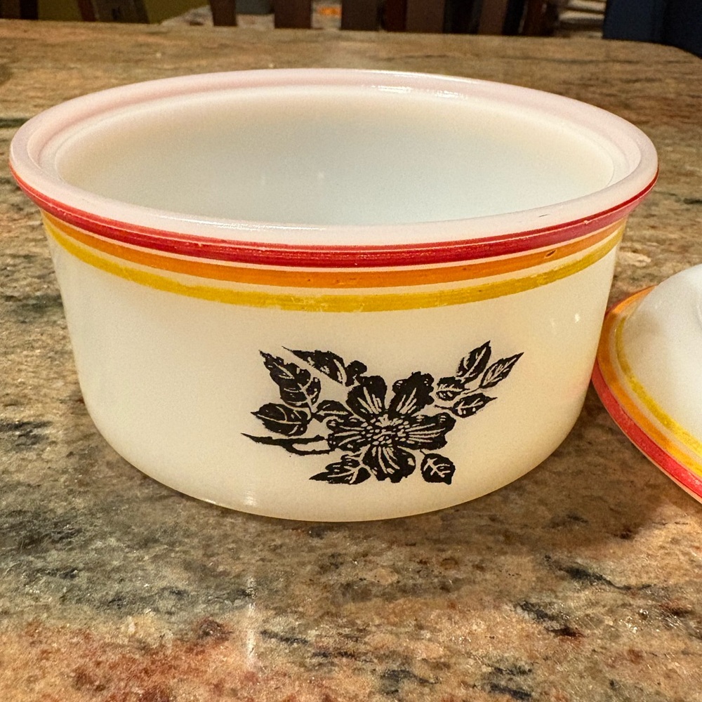 Vintage Hazel-Atlas Platonite Refrigerator Grease Drippings Utility Jar with Lid - Picture 2 of 8